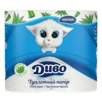 Туалетная бумага Диво Арома Алоэ вера 2 слоя 4 рулона белая                                         