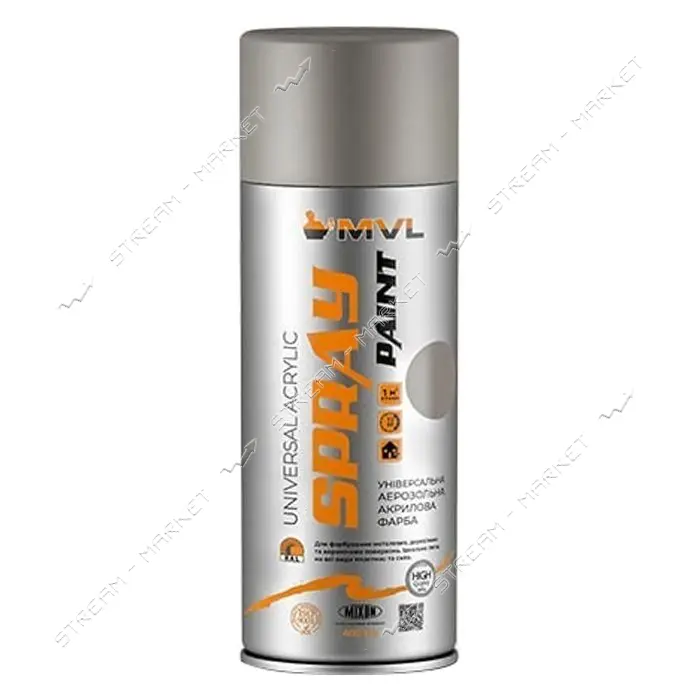 Грунт MVL Spray Paint универсальный 400мл серый