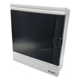 Щиток наружный Takel 512736 SF-WB на 24 модуля черная дверь 300х330х90 белый                        