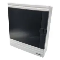 Щиток наружный Takel 512736 SF-WB на 24 модуля черная дверь 300х330х90 белый