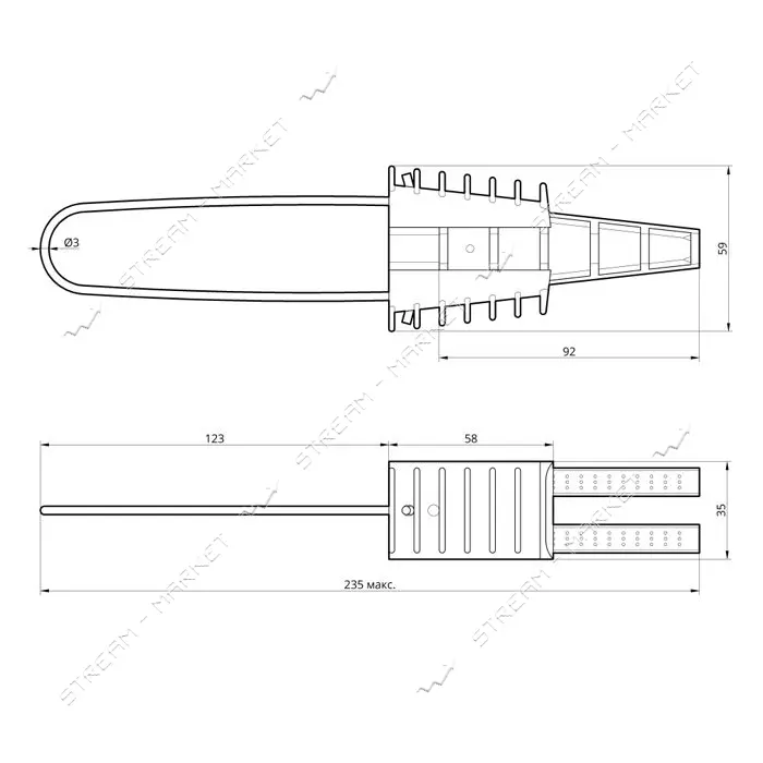 Зажим анкерный Takel 503544 натяжной PA4/25S 16-25мм2