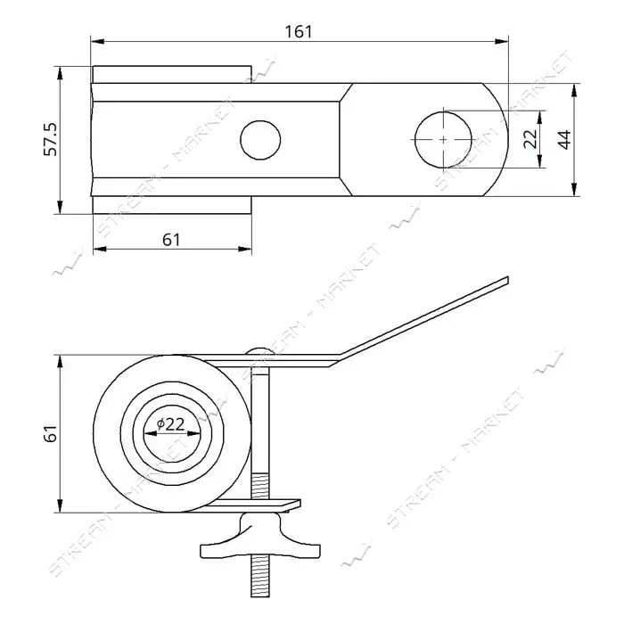 Зажим анкерный Takel 503567 подвесной PS470 4х50-70мм2