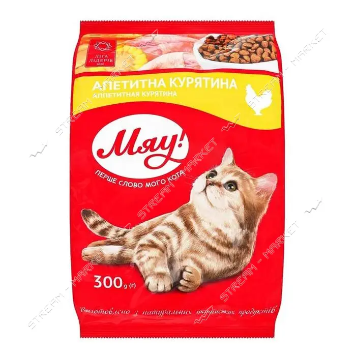 Сухой корм МЯУ полнорационный для взрослых кошек с курицей 300г
