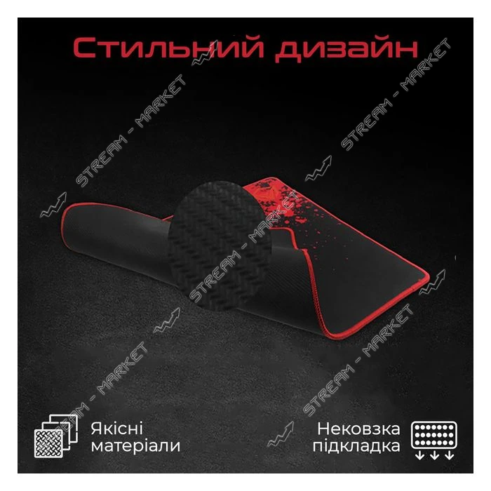 Килимок для миші Meetion MT-P110 чорний                                                             