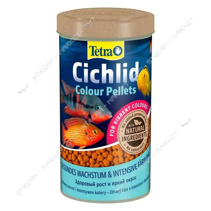 Корм Tetra Cichlid Colour для всех цихлид для яркости окраски гранулы 500мл                         