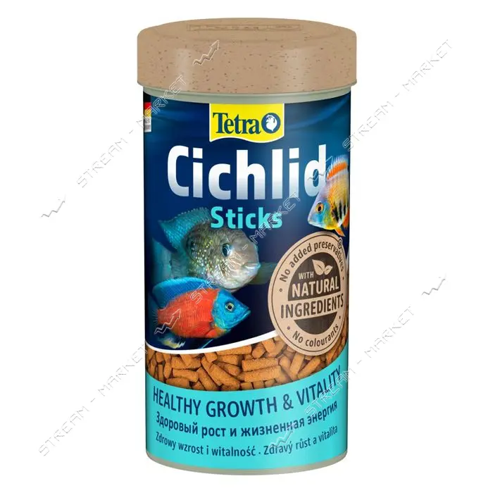 Корм Tetra Cichlid Sticks для рыбок цихлид палочки 250мл 75г