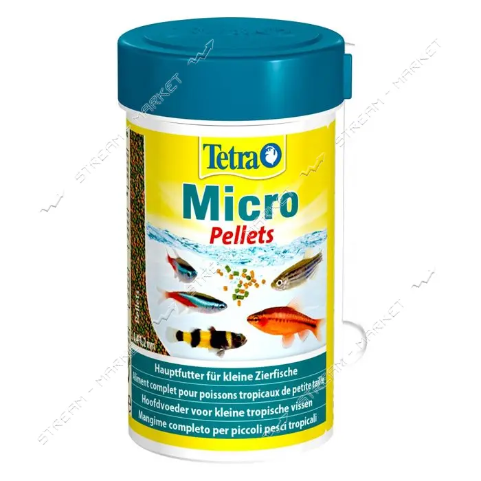 Корм Tetra Micro Pellets для мелких аквариумных рыбок гранулы 100мл                                 