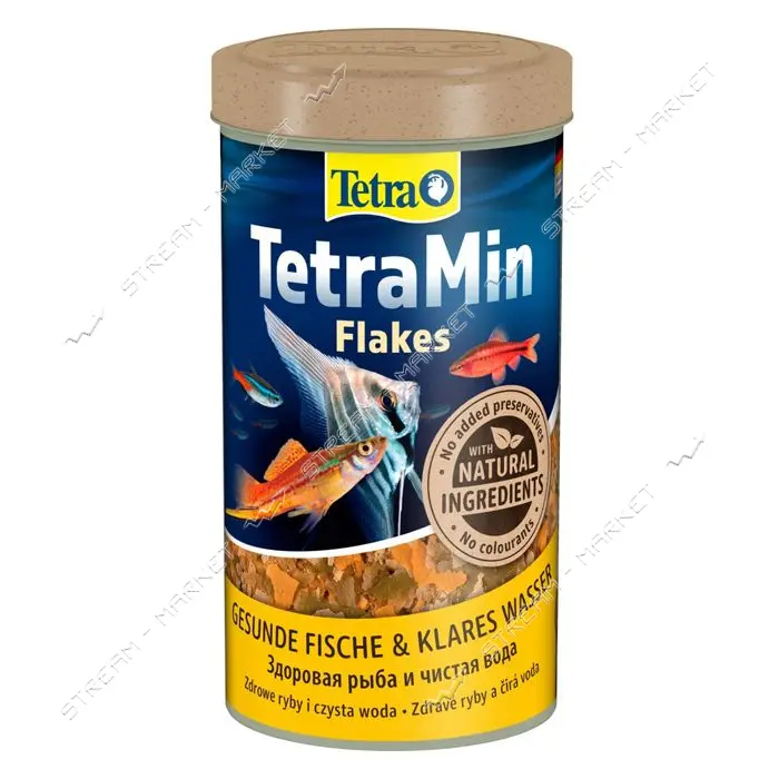 Корм Tetra Min Flakes для аквариумных рыбок хлопья 100г 500мл