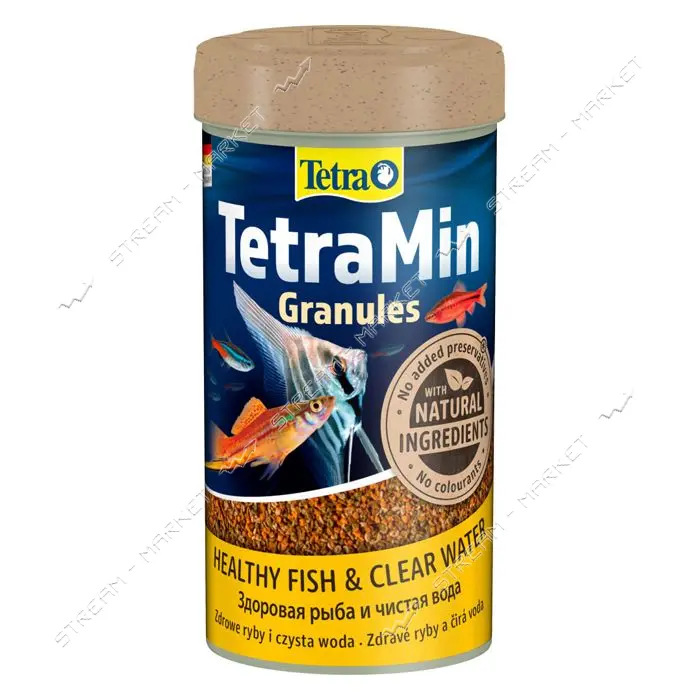 Корм Tetra Min Granules для аквариумных рыбок гранулы 100г 250мл