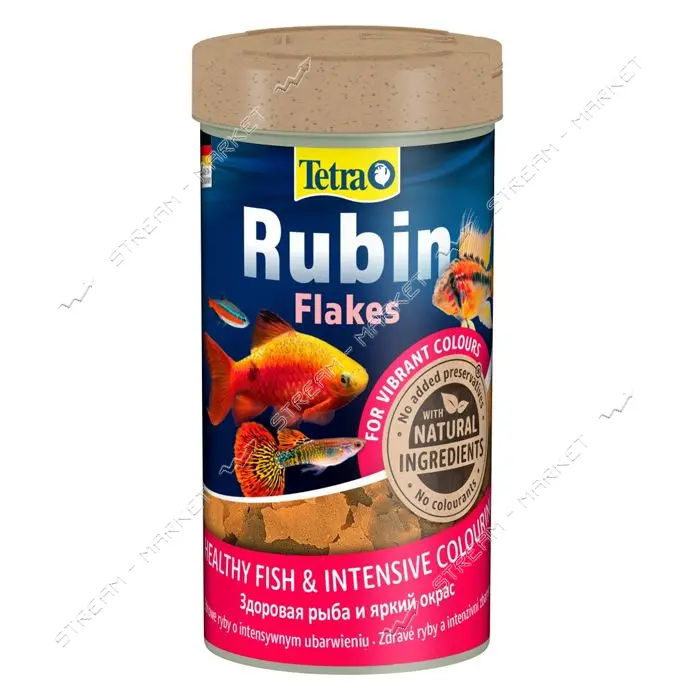 Корм Tetra Rubin Flakes для аквариумных рыбок для окрашивания хлопья 52г 250мл