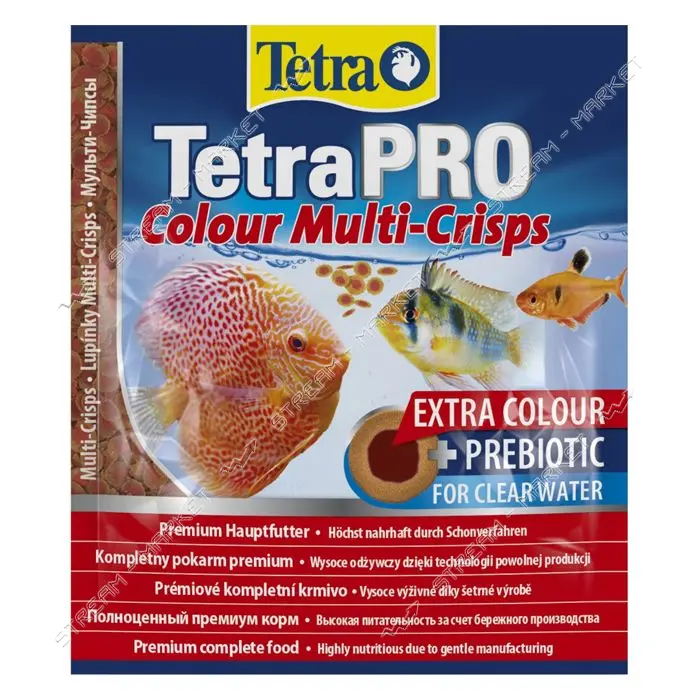 Корм сухой Tetra PRO Colour Multi-Crisps для аквариумных рыб для яркой окраски чипсы 12г