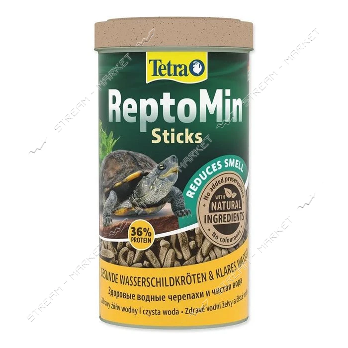 Корм сухой Tetra ReptoMin для водоплавающих черепах в палочках 100мл