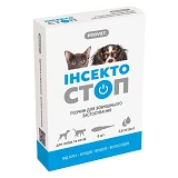 Капли Природа Provet ИНСЕКТОСТОП для кошек собак от 4 до 6кг от внешних параз на холке 6 пип по 0.8
