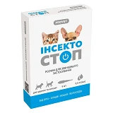 Капли Природа Provet ИНСЕКТОСТОП для котят щенков до 3кг от внешних паразитов на холке 6 пип по 0.5 