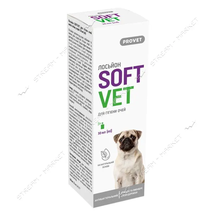 Лосьон Природа Provet SOFTVET для гигиены ушей кошек и собак 30мл