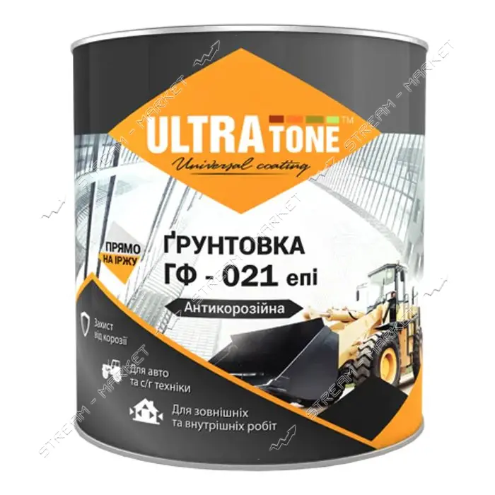 Грунтовка антикоррозийная ULTRAtone ГФ-021 2.8л серая                                               