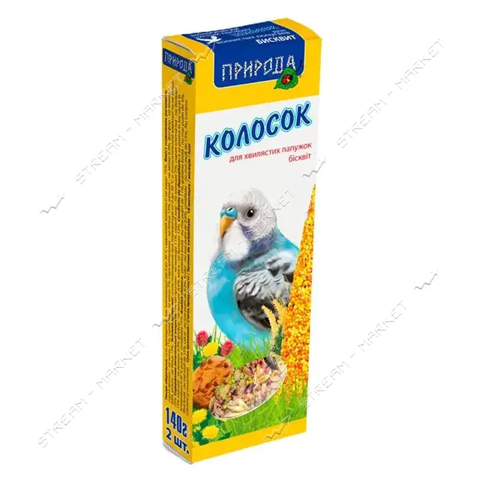 Колосок для попугая Природа яичный 140г