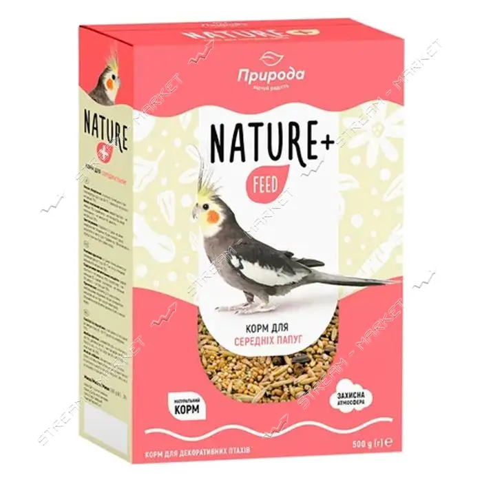 Корм Природа Nature плюс feed для средних птиц 500г                                                 