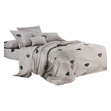 Постельное белье Textile House Бязь 65 150х210см полуторное сердечки на бежевом