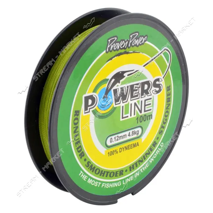 Шнур Power Pro 100мх0.12мм тест 4.8кг