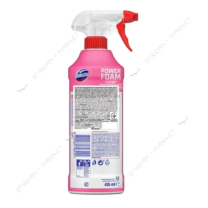 Спрей-пена Domestos для чистки унитаза и ванной Цветочная свежесть 435мл