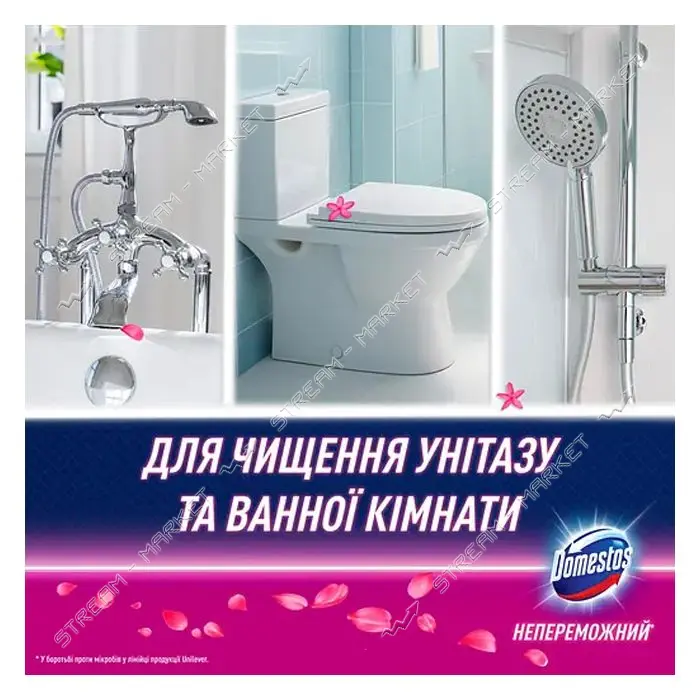 Спрей-пена Domestos для чистки унитаза и ванной Цветочная свежесть 435мл