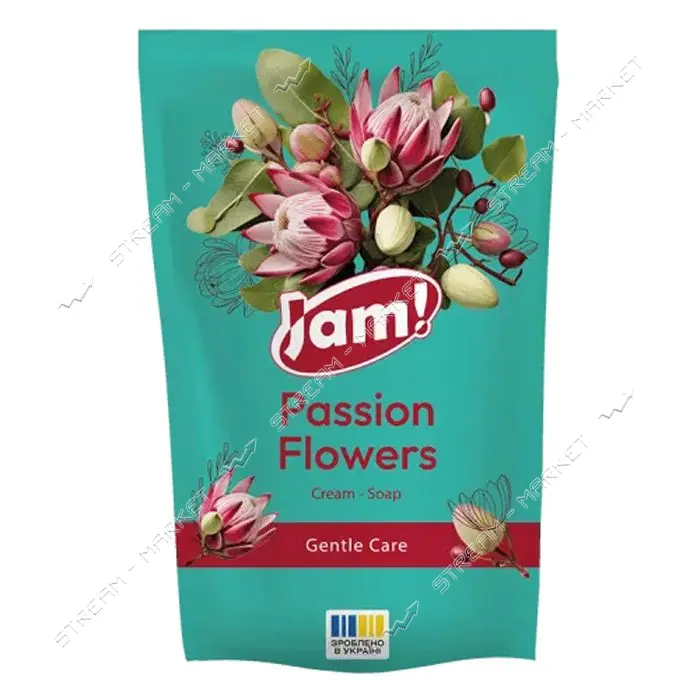 Крем-мыло JAM! Цветы з глицерином дой-пак 300г                                                      