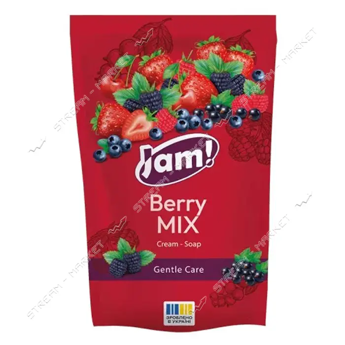 Крем-мыло JAM! Ягодный микс з глицерином дой-пак 300г                                               