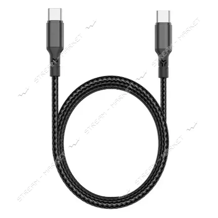Кабель Aspor AC-21L Nylon Type-C to Type-C 100W 2м черный                                           