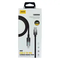 Кабель Aspor A088 Nylon Charge Display Type-C to Lightning 27W 1м черный                            