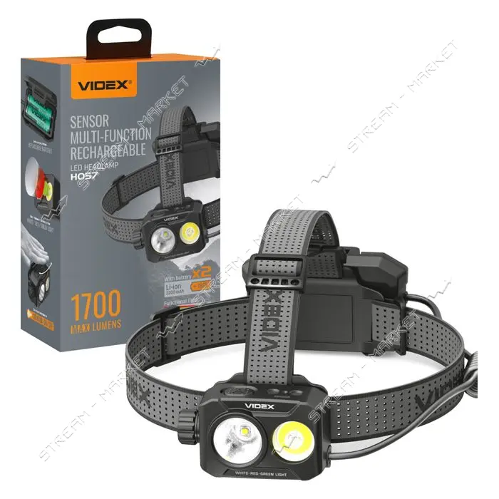 Налобный светодиодный фонарик Videx VLF-H057 1700Lm 5000K                                           