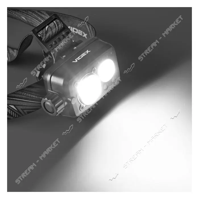 Налобный светодиодный фонарик Videx VLF-H189 600Lm 5000K                                            