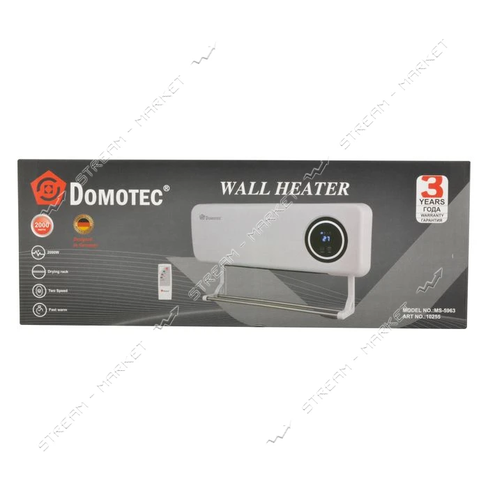 Тепловентилятор DOMOTEC настінний MS 5963 2000W