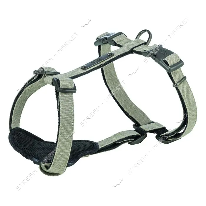 Шлей Trixie CityStyle H-harness для собак хлопок XSS 3044см 10мм светло-серый                       