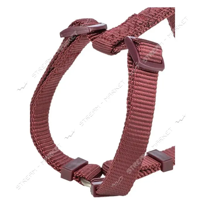 Шлея Trixie Premium H-harness для собак L 6087см 25мм бордовый                                      