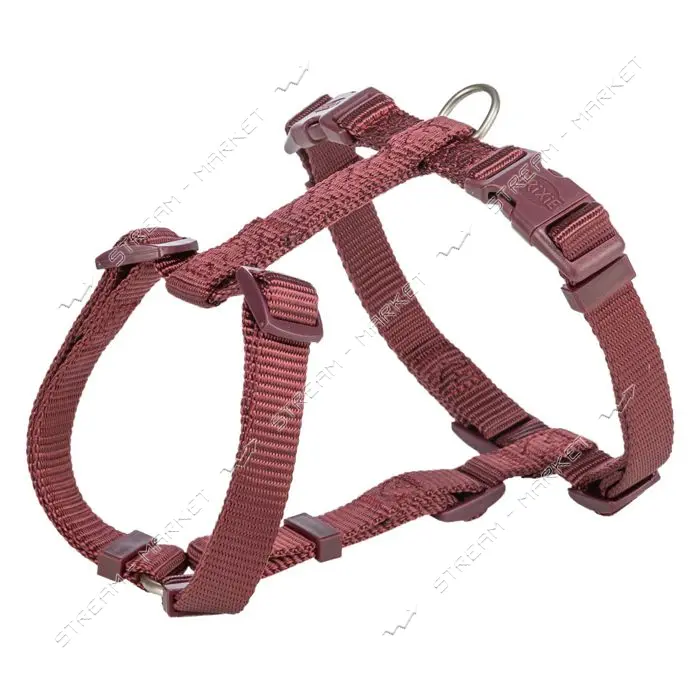 Шлея Trixie Premium H-harness для собак L 6087см 25мм бордовый                                      