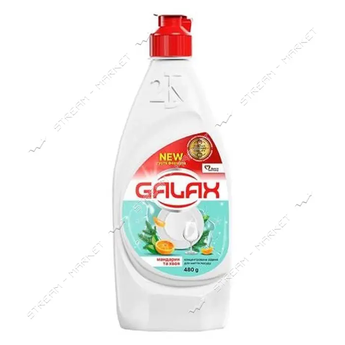 Концентрированная жидкость для мытья посуды Galax Мандарин и хвоя 480мл                             