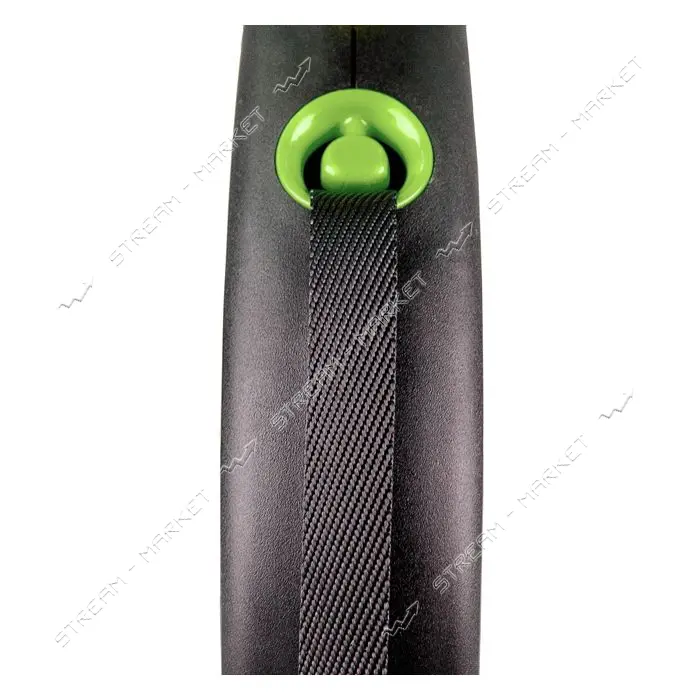 Рулетка Flexi Black Design для собак лента размер M 5м зеленая                                      