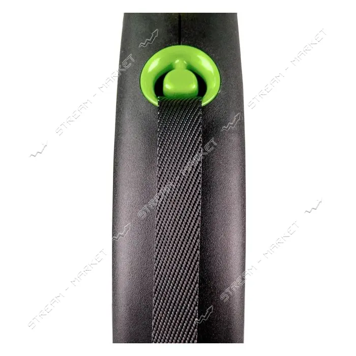 Рулетка Flexi Black Design для собак лента размер S 5м зеленая                                      