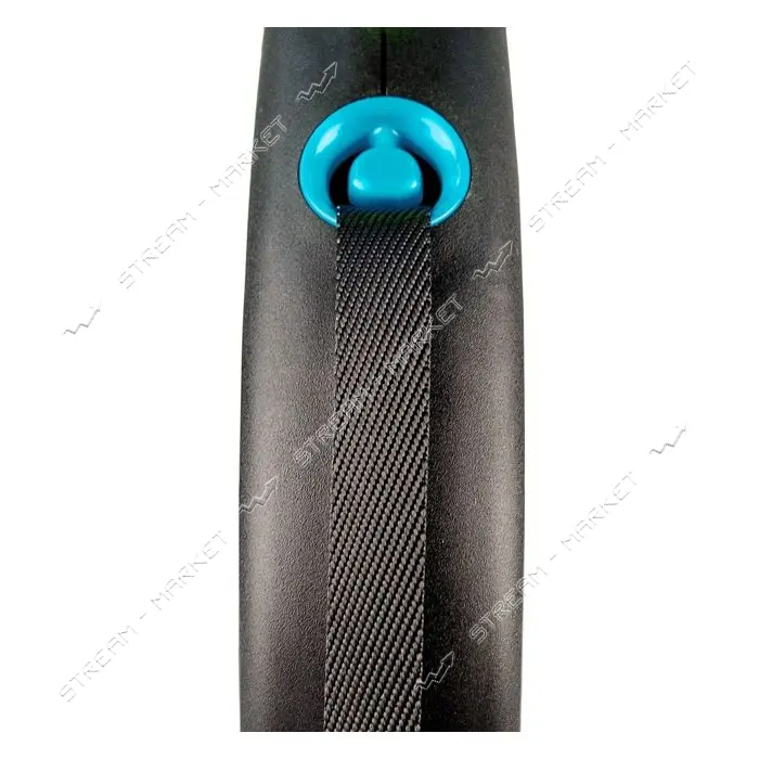 Рулетка Flexi Black Design для собак лента размер S 5м синяя                                        