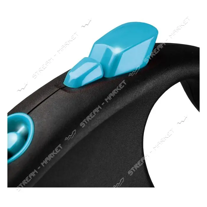 Рулетка Flexi Black Design для собак лента размер S 5м синяя                                        