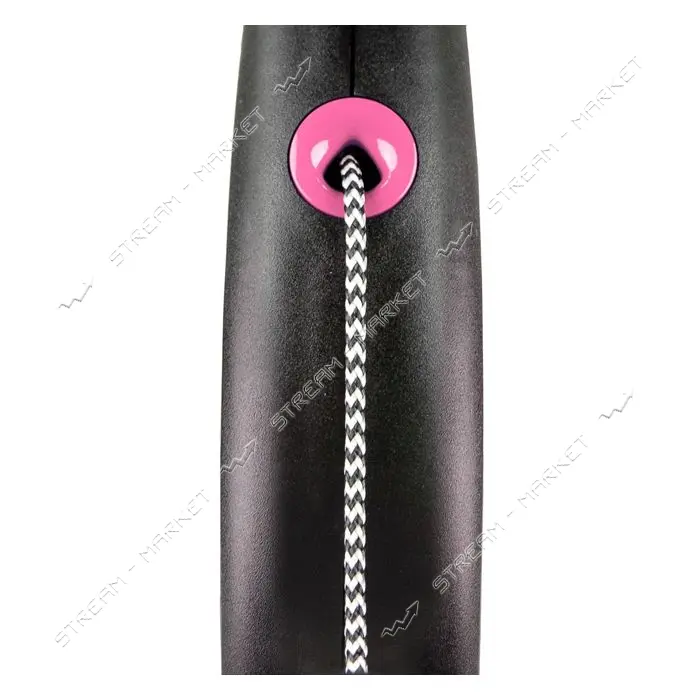 Рулетка Flexi Black Design для собак тросик M 5м розовая