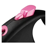 Рулетка Flexi Black Design для собак трос S 5м розовая