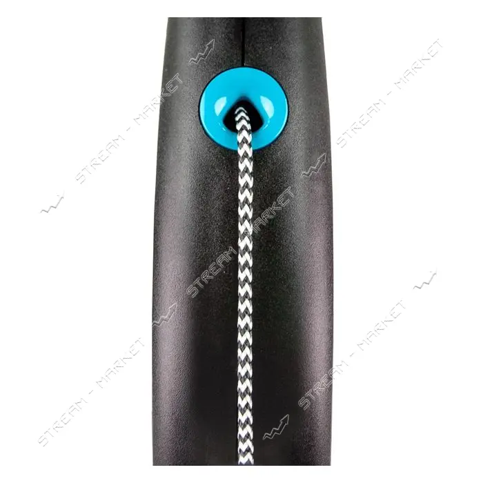 Рулетка Flexi Black Design для собак тросик M 5м синяя                                              
