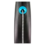 Рулетка Flexi Black Design для собак тросик S 5м синяя                                              