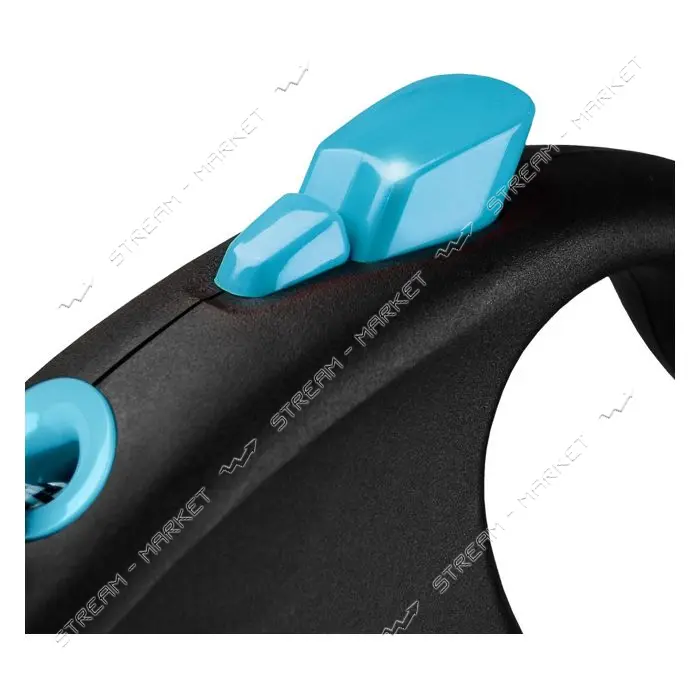 Рулетка Flexi Black Design для собак тросик S 5м синяя                                              
