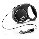 Рулетка Flexi Black Design для собак тросик размер XS 3м черная                                     