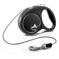 Рулетка Flexi Black Design для собак тросик размер XS 3м черная                                     