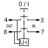 Пусковая электромагнитная кнопка Takel ESSB-12BС 4pin на панели черная рамка