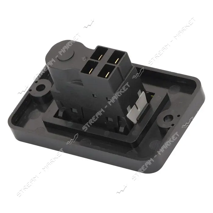 Пусковая электромагнитная кнопка Takel ESSB-12YC 4pin на панели желтая рамка